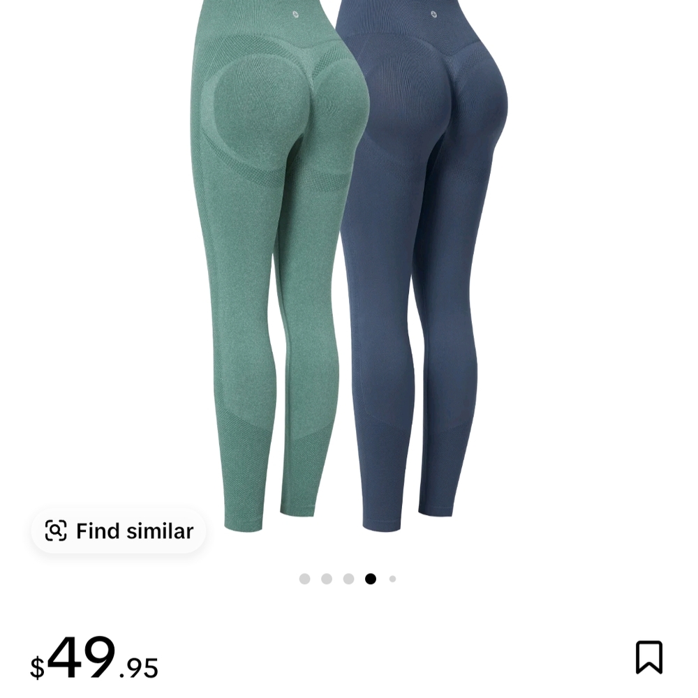 Green and Blue High-Waisted Leggings